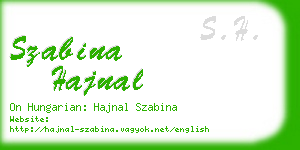 szabina hajnal business card